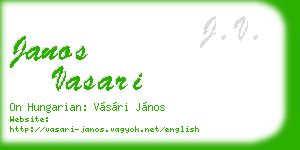 janos vasari business card