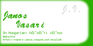 janos vasari business card